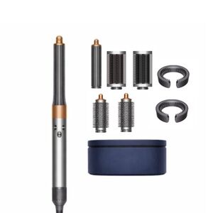 Dyson  Airwrap Multi-styler set long blue storage case- Silver and God